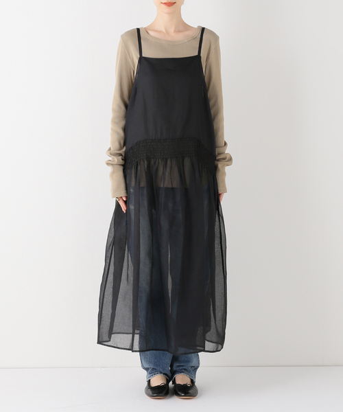 IENA（イエナ）の「【Heriter/エリテ】シャーリングワンピース（ワンピース・レディース・ブラック・FREE）」の2枚目の写真