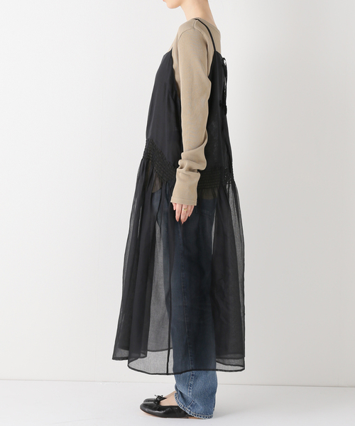 IENA（イエナ）の「【Heriter/エリテ】シャーリングワンピース（ワンピース・レディース・ブラック・FREE）」の3枚目の写真