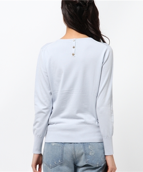 La TOTALITE（ラトータリテ）の「VISPO バックビジュープルオーバー。（ニット/セーター・レディース・ブラック/サックスブルー/イエロー・FREE）」の6枚目の写真