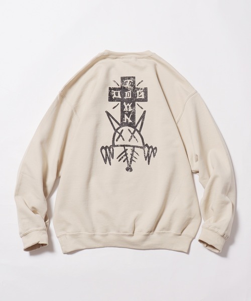 DOGTOWN（ドッグタウン）の「DOGTOWN/ドッグタウン RAT FACE CREW SWEAT ロゴ スウェット（スウェット・メンズ・ブラック/ネイビー/サンドベージュ/マルーン・M/L/XL）」の4枚目の写真