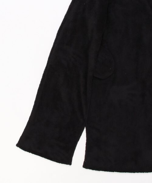 ARCADE（アーケード）の「マイクロファイバー モコボア 寒さ 冷え性対策 着る毛布 フード付き ロング丈 部屋着 ルームウェア メンズ レディース兼用（ガウン/バスローブ・メンズ・グレー/ブラウン/ベージュ/ネイビー/ブラック・FREE）」の7枚目の写真