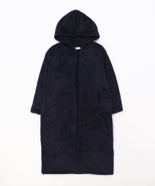 ARCADE（アーケード）の「マイクロファイバー モコボア 寒さ 冷え性対策 着る毛布 フード付き ロング丈 部屋着 ルームウェア メンズ レディース兼用（ガウン/バスローブ・メンズ・グレー/ブラウン/ベージュ/ネイビー/ブラック・FREE）」の18枚目の写真