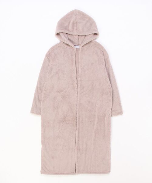 ARCADE（アーケード）の「マイクロファイバー モコボア 寒さ 冷え性対策 着る毛布 フード付き ロング丈 部屋着 ルームウェア メンズ レディース兼用（ガウン/バスローブ・メンズ・グレー/ブラウン/ベージュ/ネイビー/ブラック・FREE）」の19枚目の写真