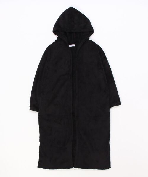 ARCADE（アーケード）の「マイクロファイバー モコボア 寒さ 冷え性対策 着る毛布 フード付き ロング丈 部屋着 ルームウェア メンズ レディース兼用（ガウン/バスローブ・メンズ・グレー/ブラウン/ベージュ/ネイビー/ブラック・FREE）」の15枚目の写真