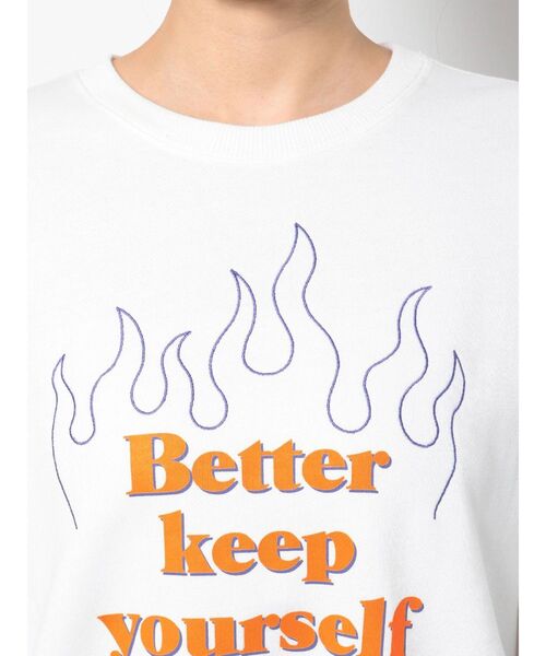 jouetie（ジュエティ）の「ファイヤーグラフィックルーズプルオーバー（Tシャツ/カットソー・レディース・ブラック/オフホワイト/パープル・MEDIUM）」の7枚目の写真