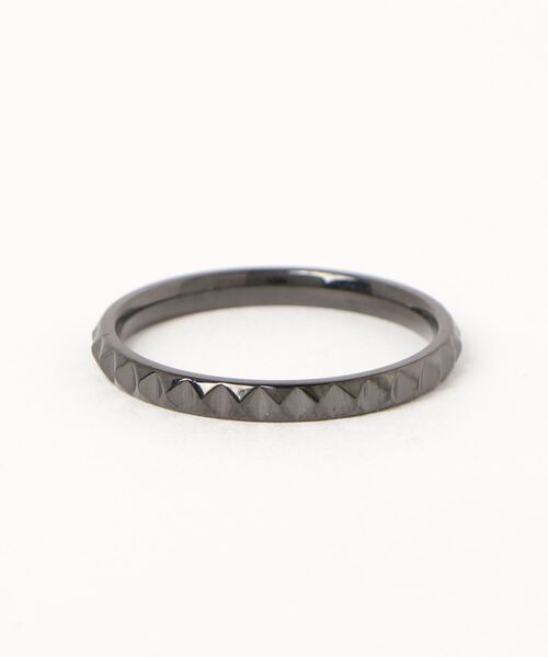 Mag.（マグ）の「【金属アレルギー対応】　2.6mm ピラミッドリング【W】【it】【MA-001】（リング・メンズ・ピンクゴールド/ブラック/シルバー・11号/13号/15号/17号/19号/21号/7号/9号）」の2枚目の写真