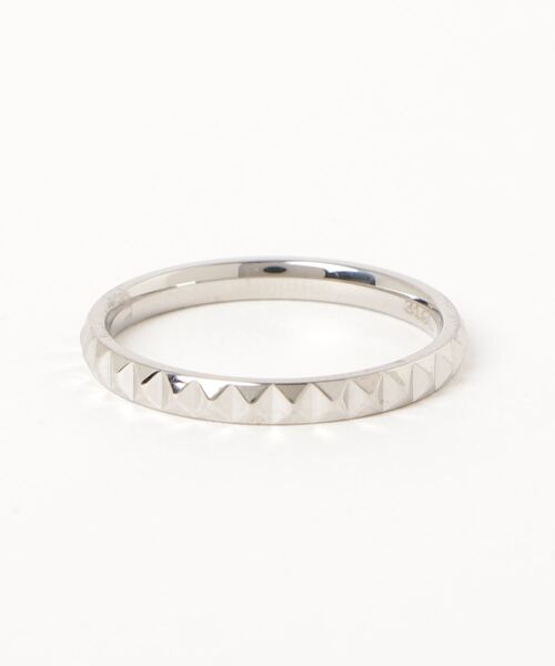 Mag.（マグ）の「【金属アレルギー対応】　2.6mm ピラミッドリング【W】【it】【MA-001】（リング・メンズ・ピンクゴールド/ブラック/シルバー・11号/13号/15号/17号/19号/21号/7号/9号）」の4枚目の写真