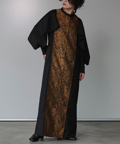 ezick エジック ジャガード シャツワンピース ドレス ワンピース Jacquard line シャツドレス（シャツワンピース）｜Ezick