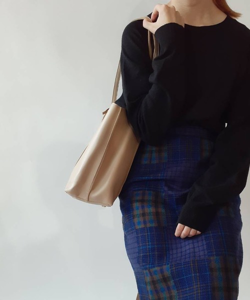 thank U more(サンキューモア)の「レザー 横長トート ショルダーバッグ(ショルダーバッグ・レディース・ベージュ/ブラウン/アイボリー/ブラック・FREE)」の20枚目の写真