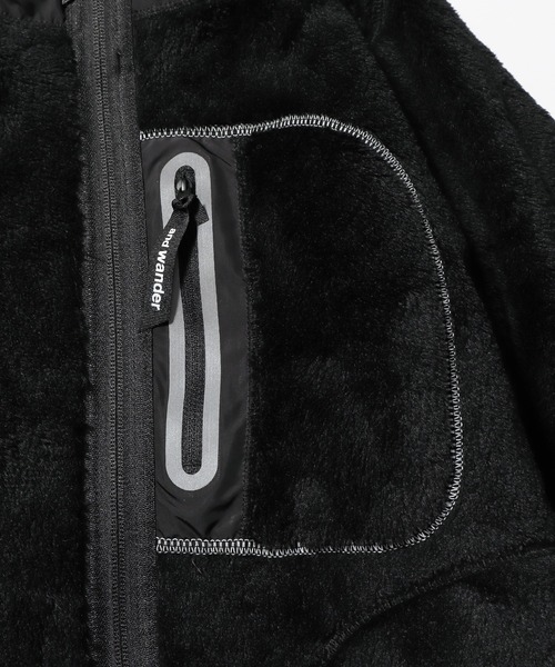 and wander（アンドワンダー）の「and wander/アンドワンダー high loft fleece jacket フリースジャケット ボアジャケット（ブルゾン・メンズ・オリーブ/ブラック・M/L/XL）」の11枚目の写真