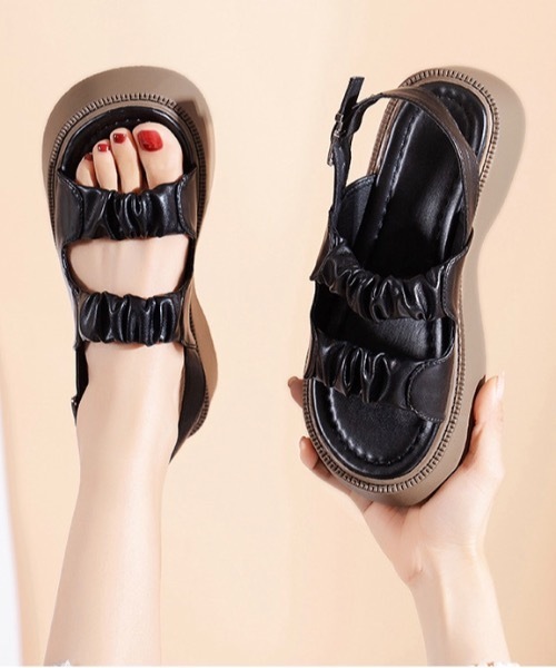 Burner(バーナー)の「【OKUOKU 0909】レトロ サンダル oku-shoes-690434128527-25(サンダル・レディース・B/C/A・38/36/40)」の4枚目の写真