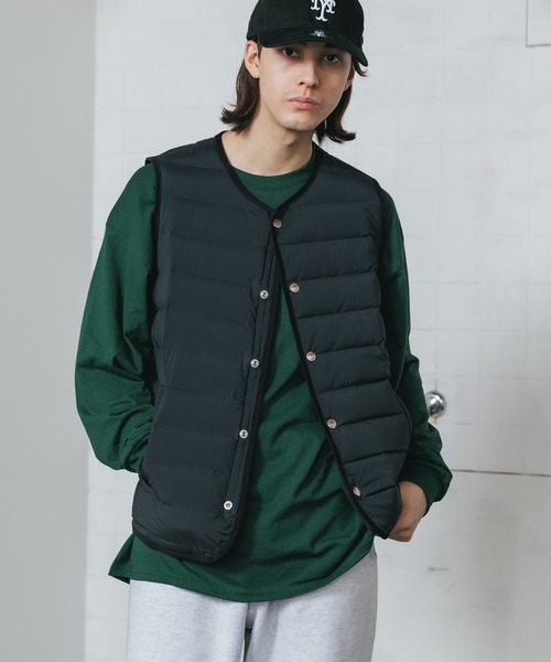 Vincent et Mireille(バンソンエミレイユ)の「Vincent et Mireille/バンソンエミレイユ STITCHLESS DOWN VEST ダウンベスト(ベスト・メンズ・ライトベージュ/ブラック/ネイビー/ダークベージュ・36/40/42)」の7枚目の写真