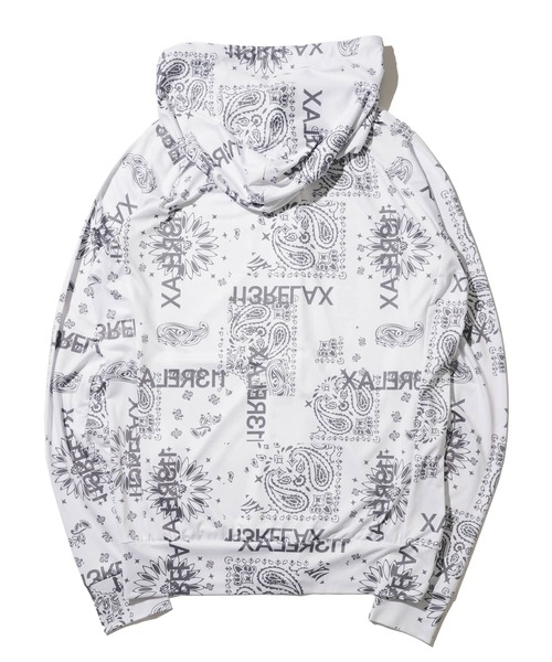 1piu1uguale3 RELAX（ウノピュウノウグァーレトレリラックス）の「【1PIU1UGUALE3 RELAX】ALOHA PAISLEY HOODIE / CAMO LOGO HOODIE / ラッシュガードパーカー（ラッシュガード・メンズ・ブラック/ホワイト系1/ホワイト系2/ネイビー・MEDIUM/LARGE/X-LARGE）」の6枚目の写真