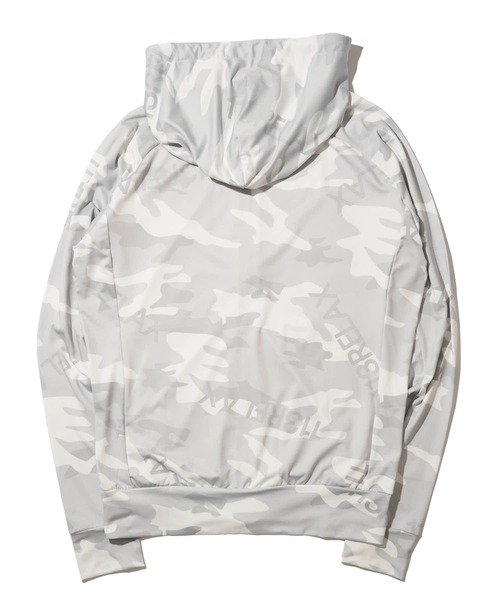 1piu1uguale3 RELAX（ウノピュウノウグァーレトレリラックス）の「【1PIU1UGUALE3 RELAX】ALOHA PAISLEY HOODIE / CAMO LOGO HOODIE / ラッシュガードパーカー（ラッシュガード・メンズ・ブラック/ホワイト系1/ホワイト系2/ネイビー・MEDIUM/LARGE/X-LARGE）」の7枚目の写真