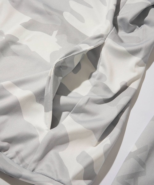 1piu1uguale3 RELAX（ウノピュウノウグァーレトレリラックス）の「【1PIU1UGUALE3 RELAX】ALOHA PAISLEY HOODIE / CAMO LOGO HOODIE / ラッシュガードパーカー（ラッシュガード・メンズ・ブラック/ホワイト系1/ホワイト系2/ネイビー・MEDIUM/LARGE/X-LARGE）」の15枚目の写真