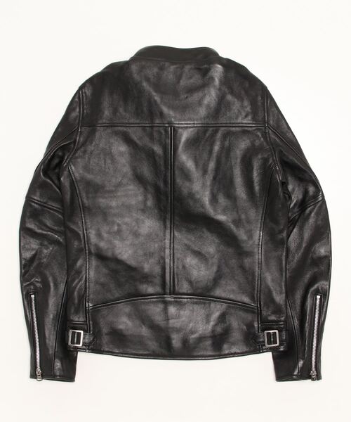 schott（ショット）の「Schott/ショット/DOUBLE BREST RIDERS/ダブルブレストライダース（ライダースジャケット・メンズ・ブラック・S/2XL/XL/L/M）」の2枚目の写真
