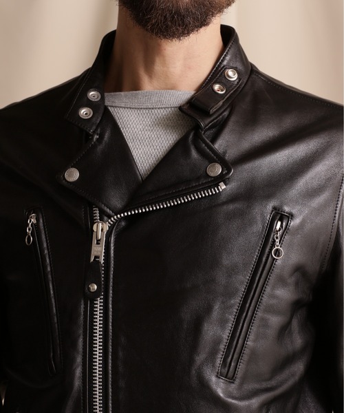 schott（ショット）の「Schott/ショット/DOUBLE BREST RIDERS/ダブルブレストライダース（ライダースジャケット・メンズ・ブラック・S/2XL/XL/L/M）」の22枚目の写真