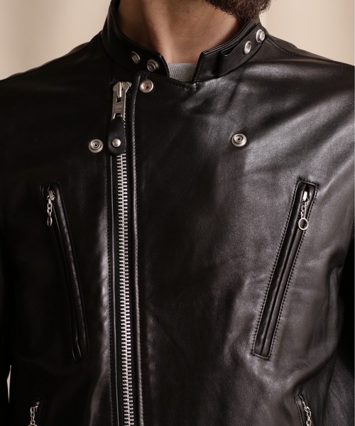 schott（ショット）の「Schott/ショット/DOUBLE BREST RIDERS/ダブルブレストライダース（ライダースジャケット・メンズ・ブラック・S/2XL/XL/L/M）」の21枚目の写真