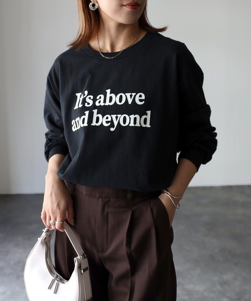 Riberry(リベリー)の「GILDAN It's aboveプリントロンT(Tシャツ/カットソー・レディース・ホワイト×ブラック/ホワイト×グリーン/ブラック・LARGE)」の3枚目の写真