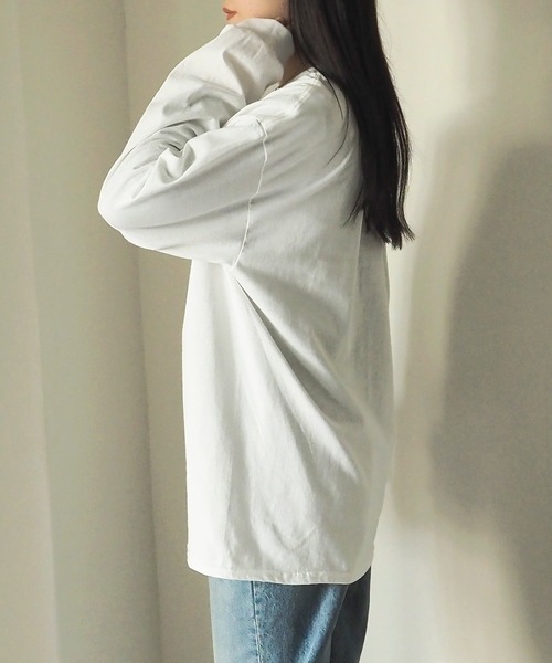 Riberry(リベリー)の「GILDAN It's aboveプリントロンT(Tシャツ/カットソー・レディース・ホワイト×ブラック/ホワイト×グリーン/ブラック・LARGE)」の15枚目の写真