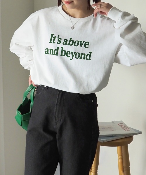 Riberry(リベリー)の「GILDAN It's aboveプリントロンT(Tシャツ/カットソー・レディース・ホワイト×ブラック/ホワイト×グリーン/ブラック・LARGE)」の5枚目の写真