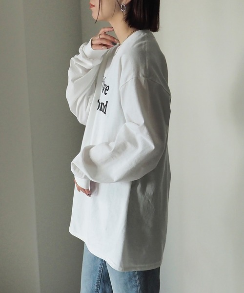 Riberry(リベリー)の「GILDAN It's aboveプリントロンT(Tシャツ/カットソー・レディース・ホワイト×ブラック/ホワイト×グリーン/ブラック・LARGE)」の10枚目の写真