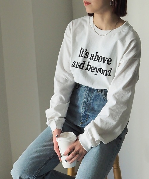 Riberry(リベリー)の「GILDAN It's aboveプリントロンT(Tシャツ/カットソー・レディース・ホワイト×ブラック/ホワイト×グリーン/ブラック・LARGE)」の8枚目の写真