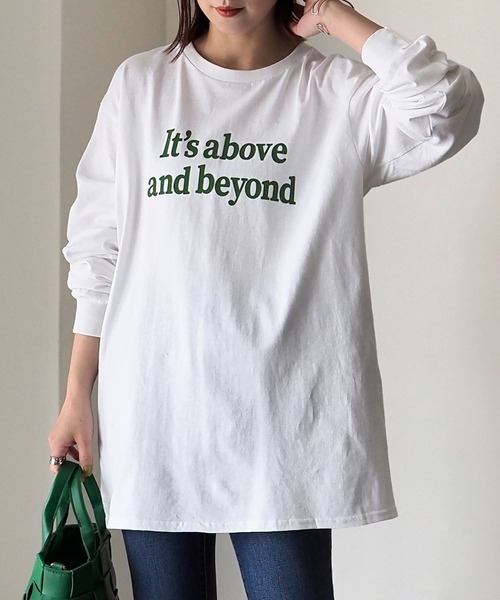 Riberry(リベリー)の「GILDAN It's aboveプリントロンT(Tシャツ/カットソー・レディース・ホワイト×ブラック/ホワイト×グリーン/ブラック・LARGE)」の19枚目の写真