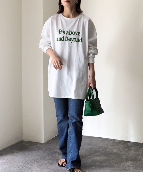 Riberry(リベリー)の「GILDAN It's aboveプリントロンT(Tシャツ/カットソー・レディース・ホワイト×ブラック/ホワイト×グリーン/ブラック・LARGE)」の18枚目の写真