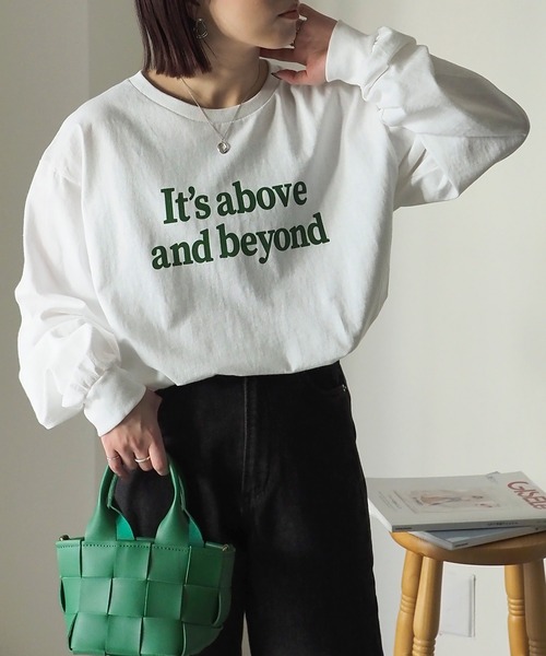 Riberry(リベリー)の「GILDAN It's aboveプリントロンT(Tシャツ/カットソー・レディース・ホワイト×ブラック/ホワイト×グリーン/ブラック・LARGE)」の20枚目の写真