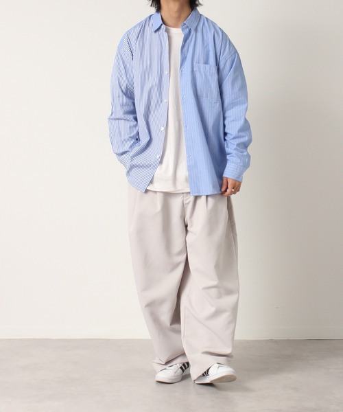 Art re A select(アトリエセレクト)の「50Broad Oversized Stripe Shirts/50ブロード オーバーサイズ ストライプシャツ(シャツ/ブラウス・メンズ・ホワイト系その他/ブルー系その他/ブルー系その他2・M/L)」の19枚目の写真