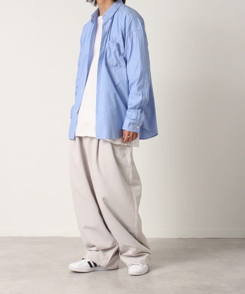Art re A select(アトリエセレクト)の「50Broad Oversized Stripe Shirts/50ブロード オーバーサイズ ストライプシャツ(シャツ/ブラウス・メンズ・ホワイト系その他/ブルー系その他/ブルー系その他2・M/L)」の11枚目の写真