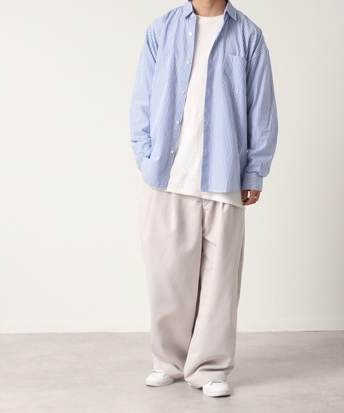 Art re A select(アトリエセレクト)の「50Broad Oversized Stripe Shirts/50ブロード オーバーサイズ ストライプシャツ(シャツ/ブラウス・メンズ・ホワイト系その他/ブルー系その他/ブルー系その他2・M/L)」の17枚目の写真