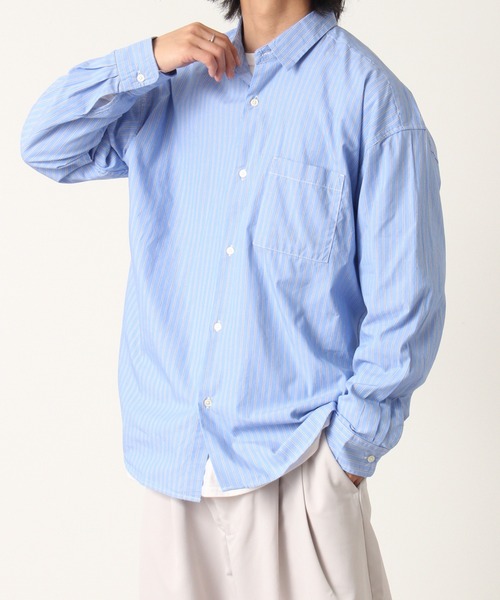 Art re A select(アトリエセレクト)の「50Broad Oversized Stripe Shirts/50ブロード オーバーサイズ ストライプシャツ(シャツ/ブラウス・メンズ・ホワイト系その他/ブルー系その他/ブルー系その他2・M/L)」の8枚目の写真