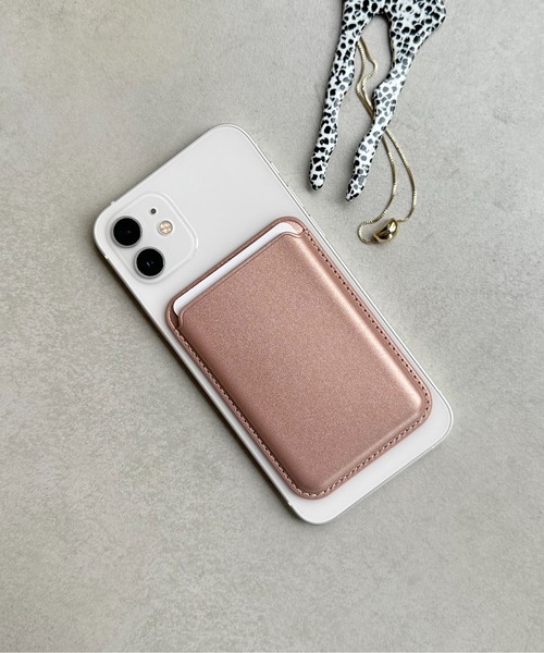 DISCOAT(ディスコート)の「シンプルスマホカードケース(スマホグッズ・レディース・ベージュ/ブラック/ピンク/パープル・FREE)」の4枚目の写真