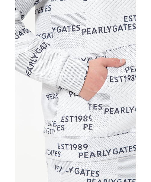 PEARLY GATES】パッチワークパフブリスター フルジップフーディ ＜ロゴ柄＞