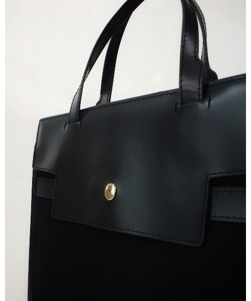 atneK（アトネック）の「【atneK】パラフィンキャンバストート（トートバッグ・レディース・ネイビー・FREE）」の4枚目の写真