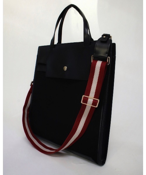 atneK（アトネック）の「【atneK】パラフィンキャンバストート（トートバッグ・レディース・ネイビー・FREE）」の9枚目の写真