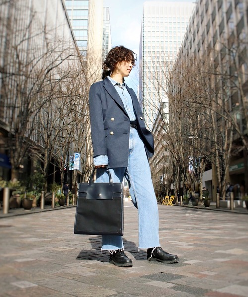 atneK（アトネック）の「【atneK】パラフィンキャンバストート（トートバッグ・レディース・ネイビー・FREE）」の22枚目の写真