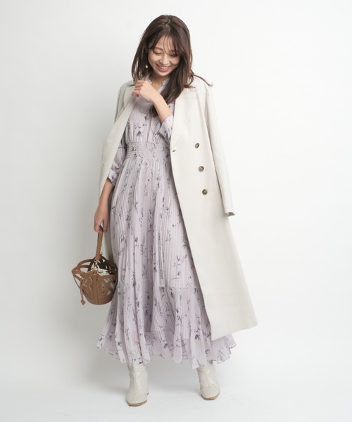 JUSGLITTY シアーフラワープリントワンピース JUSGLITTY（ジャスグリッティー）の「シアーフラワープリント