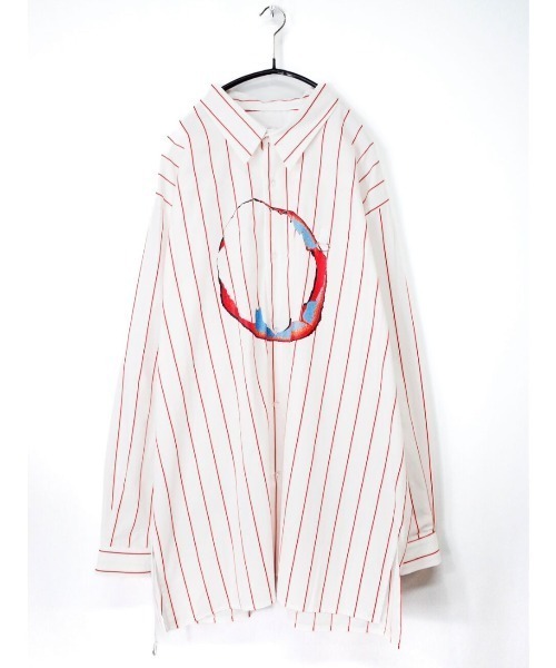0658（ゼロロクゴーハチ）の「0658/ゼロロクゴーハチ/Scorch paper over size shirt（シャツ/ブラウス・レディース・レッド/ブルー・F）」の15枚目の写真