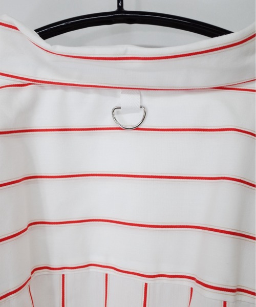 0658（ゼロロクゴーハチ）の「0658/ゼロロクゴーハチ/Scorch paper over size shirt（シャツ/ブラウス・レディース・レッド/ブルー・F）」の10枚目の写真