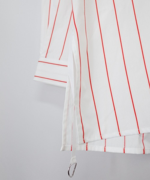 0658（ゼロロクゴーハチ）の「0658/ゼロロクゴーハチ/Scorch paper over size shirt（シャツ/ブラウス・レディース・レッド/ブルー・F）」の4枚目の写真