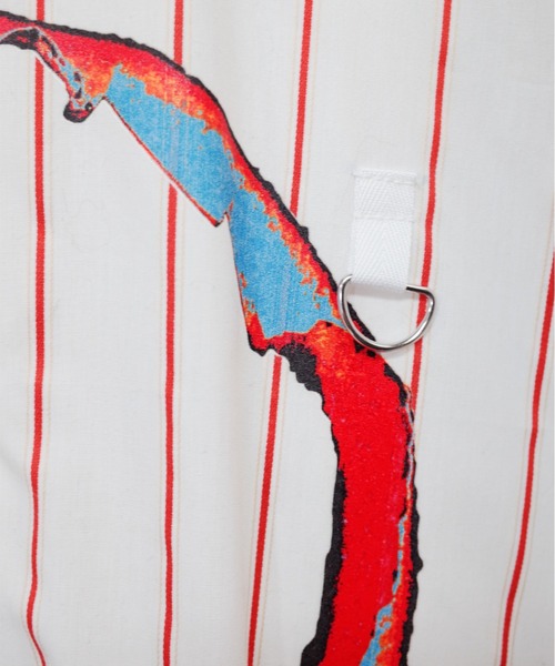 0658（ゼロロクゴーハチ）の「0658/ゼロロクゴーハチ/Scorch paper over size shirt（シャツ/ブラウス・レディース・レッド/ブルー・F）」の12枚目の写真