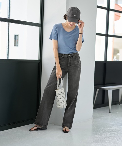 COEL ストレートデニム グレー 加工グレーストレートデニム（デニムパンツ）｜STYLE DELI