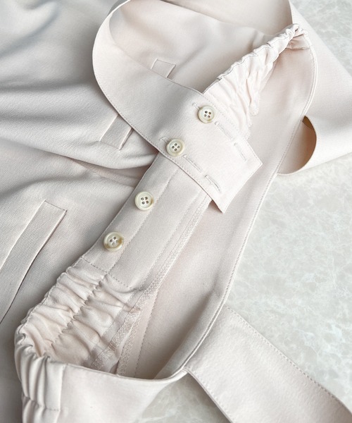 ms+ ideal（エムズプラスアイディール）の「【ms+ ideal】大人ワイド。ハイウエスト オーバーサイズ サロペット（サロペット/オーバーオール・レディース・チャコールグレー/オフホワイト/ブラック・LARGE/MEDIUM/SMALL/X-LARGE）」の13枚目の写真