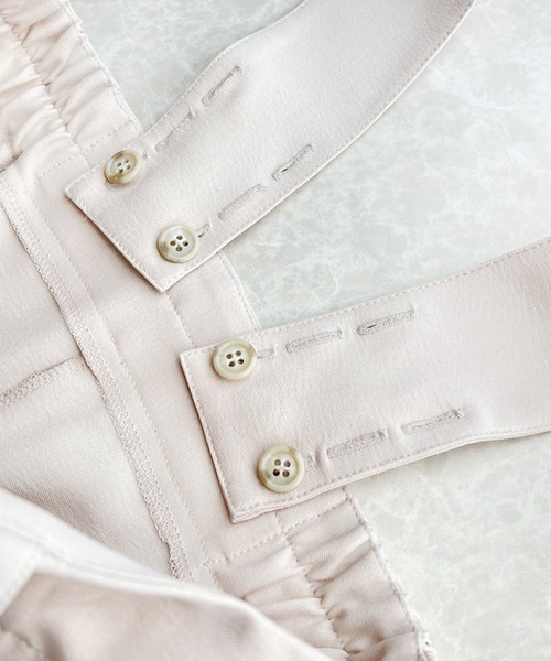 ms+ ideal（エムズプラスアイディール）の「【ms+ ideal】大人ワイド。ハイウエスト オーバーサイズ サロペット（サロペット/オーバーオール・レディース・チャコールグレー/オフホワイト/ブラック・LARGE/MEDIUM/SMALL/X-LARGE）」の14枚目の写真