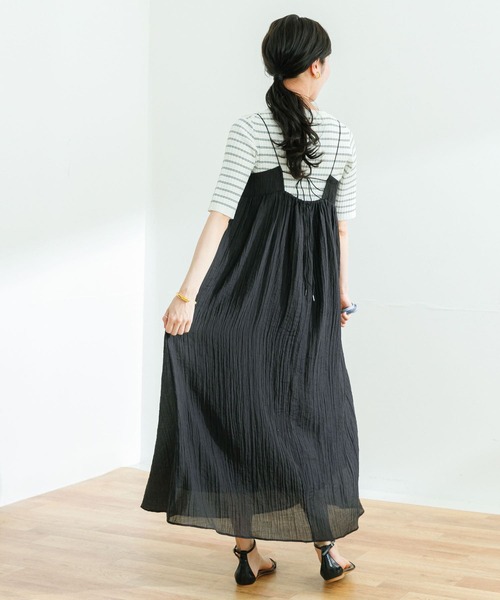 URBAN RESEARCH（アーバンリサーチ）の「コンパクトリブ5分袖ニット（ニット/セーター・レディース・ベージュ系その他/ブルー/ネイビー/その他1・FREE）」の12枚目の写真