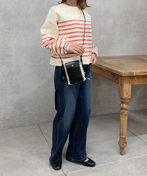 cache cache(カシュ カシュ)の「cachecache(カシュカシュ)スマホ雑材ミニショルダー(ショルダーバッグ・レディース・ブラック/ベージュ/グリーン・FREE)」の14枚目の写真