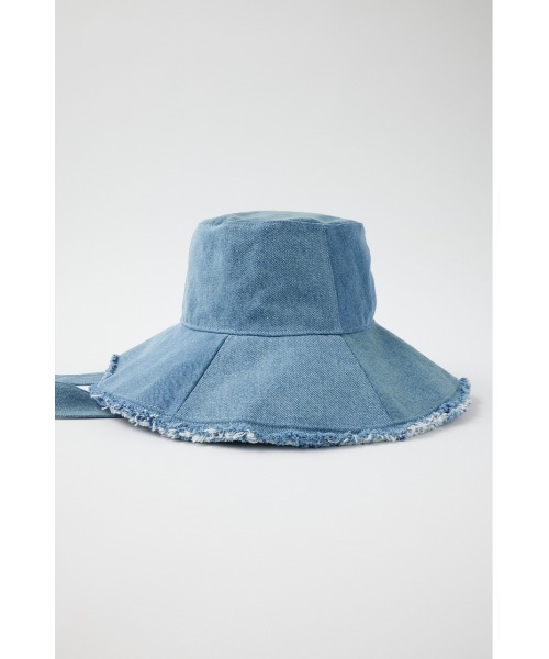 MOUSSY(マウジー)の「PATCHWORK DENIM ハット(ハット・レディース・ブルー・FREE)」の6枚目の写真